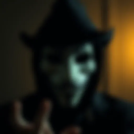 A shadowy figure representing a scammer