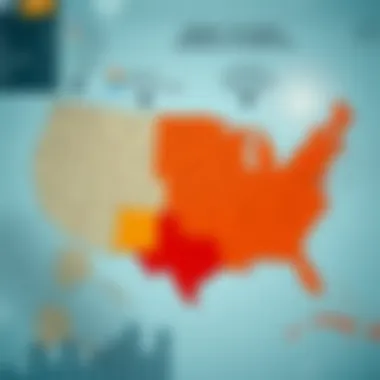 Map showing regional salary differences for accountants