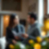A thoughtful couple discussing their budget for a new home