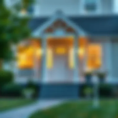 A serene home exterior showcasing a welcoming atmosphere