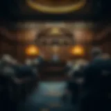 Courtroom setting showcasing probate proceedings