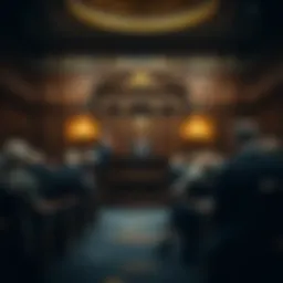 Courtroom setting showcasing probate proceedings