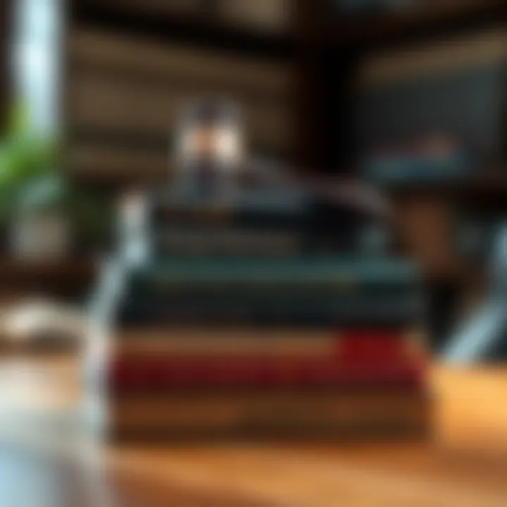 Stack of legal books related to probate law