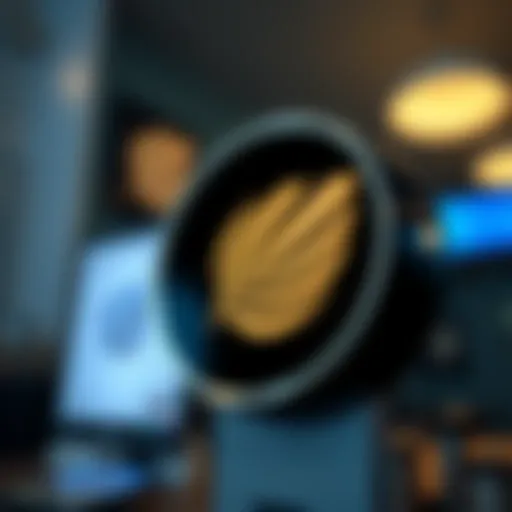 A close-up of a credit union's logo with a modern design