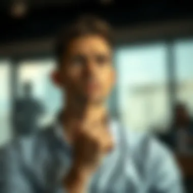 Repayment Considerations An artistic depiction of a person contemplating loan repayment plans