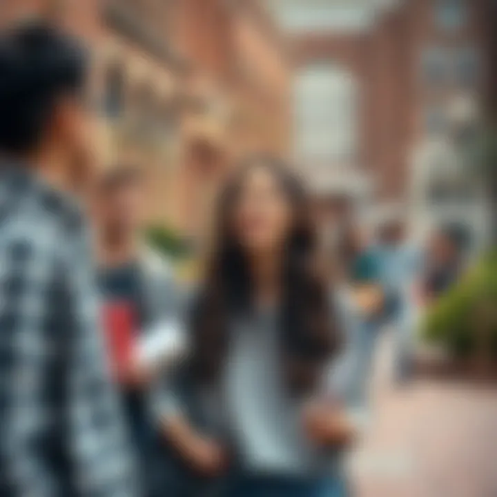 Students engaging in a vibrant campus environment