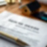 Detailed view of a house deed document