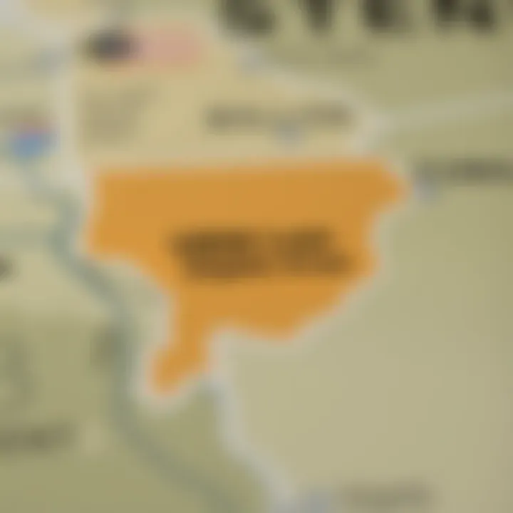 Map highlighting eligible USDA loan areas