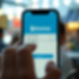 An illustration depicting the Venmo app interface with check deposit feature highlighted