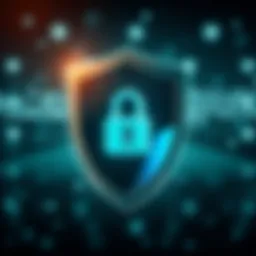 Shield representing protection against identity theft